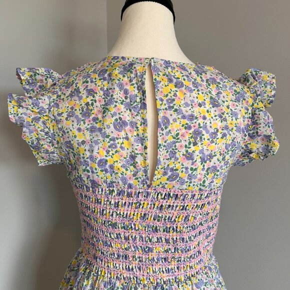 NWT - English Factory Floral Smocked Midi Dress, Size S - Picture 6 of 7